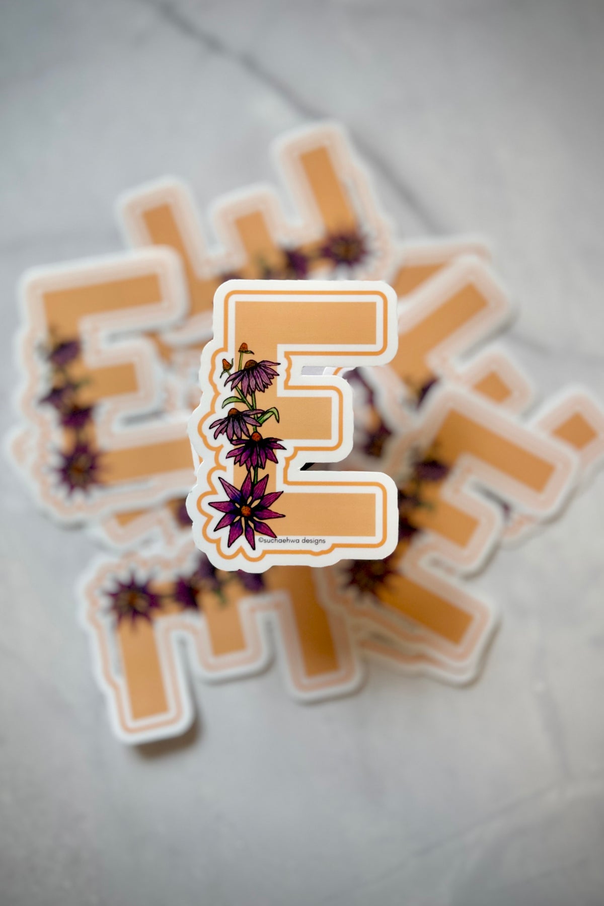"E" Sticker