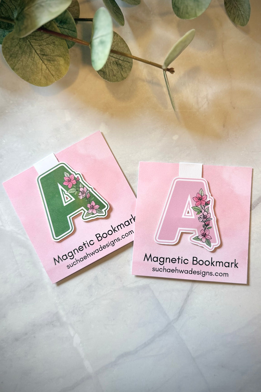 "A" Magnetic Bookmark