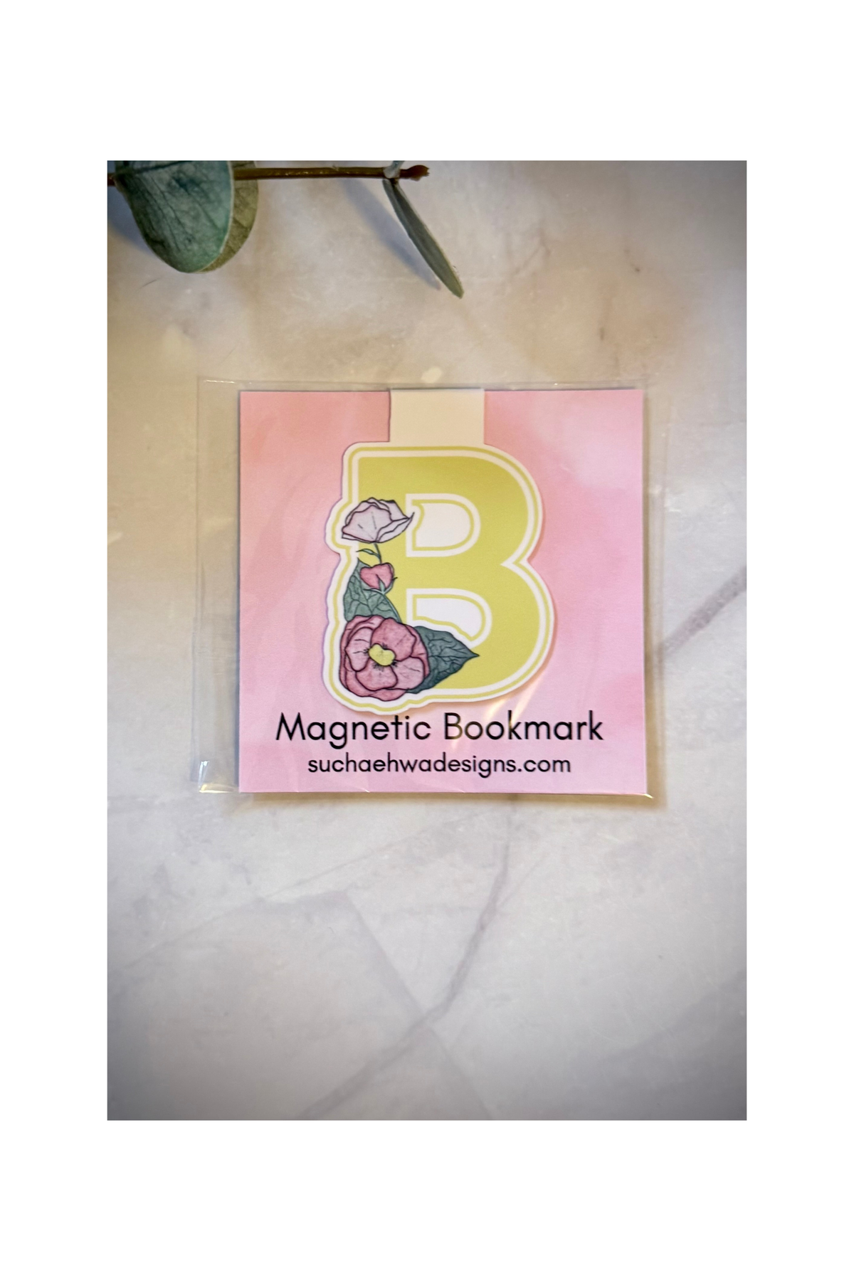 "B" Magnetic Bookmark