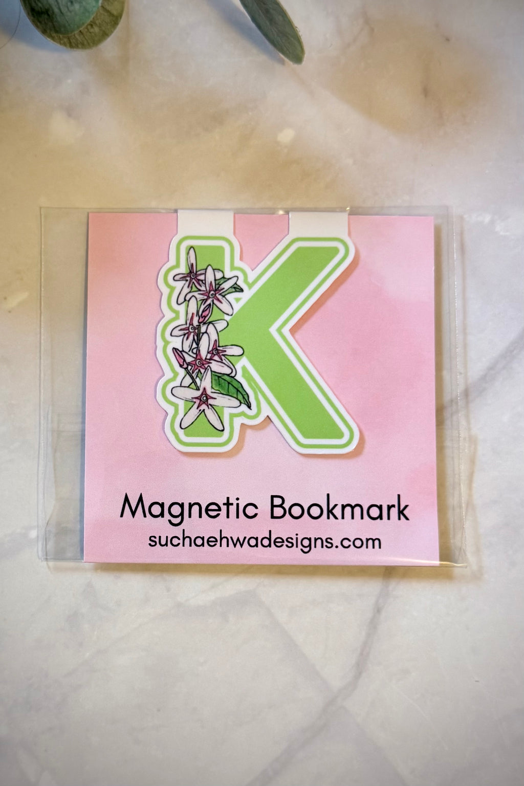 "K" Magnetic Bookmark