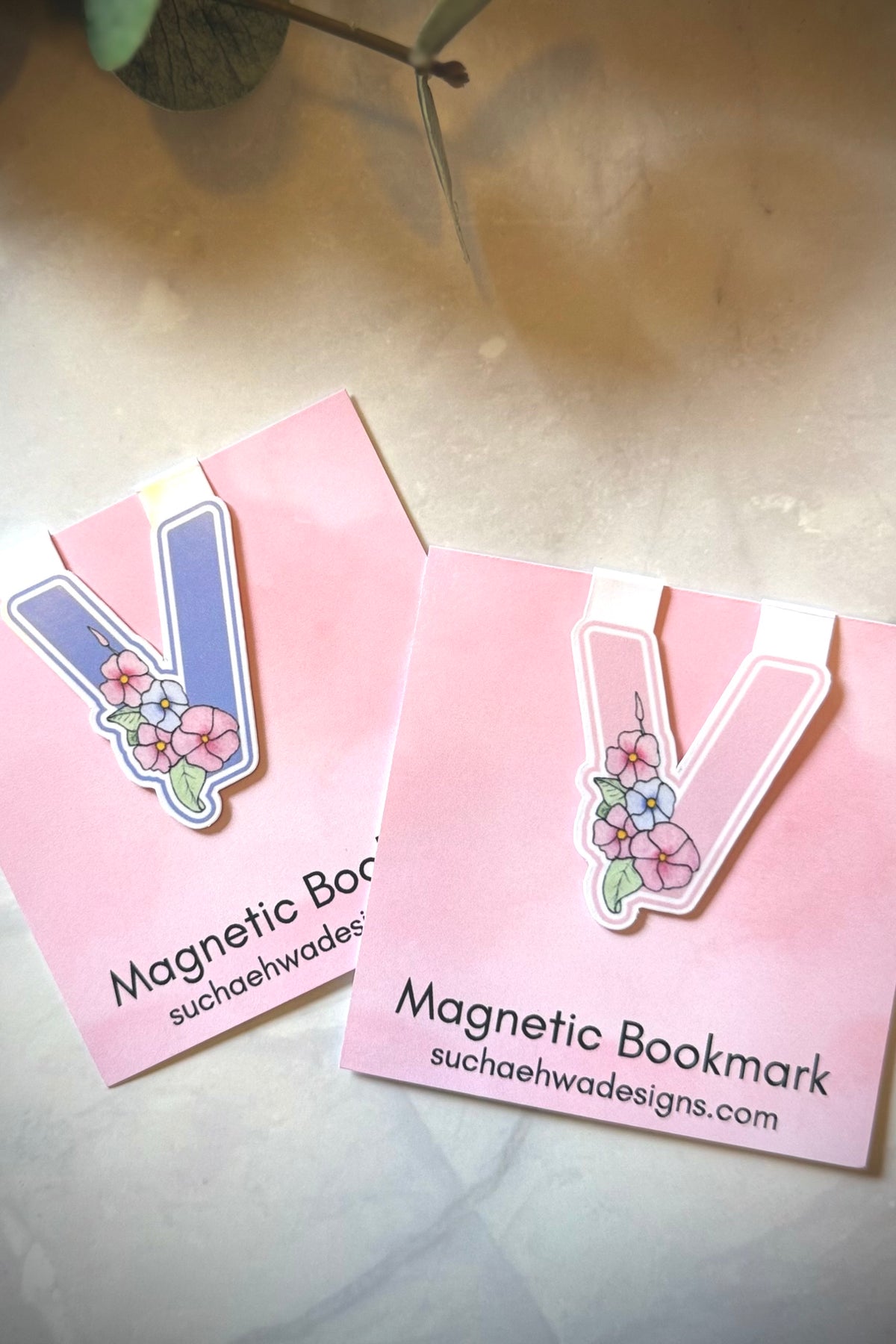 "V" Magnetic Bookmark