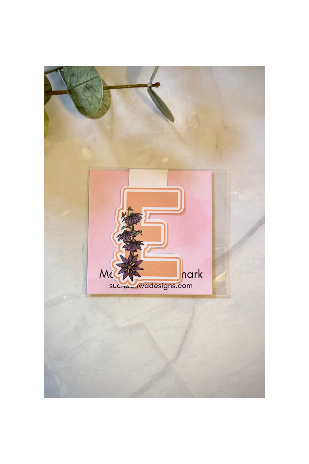 "E" Magnetic Bookmark