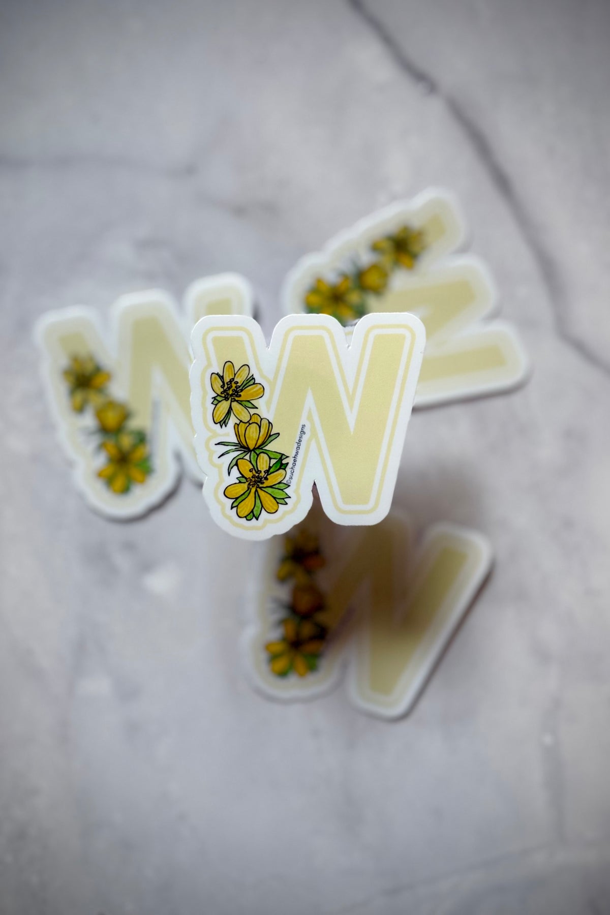 "W" Sticker