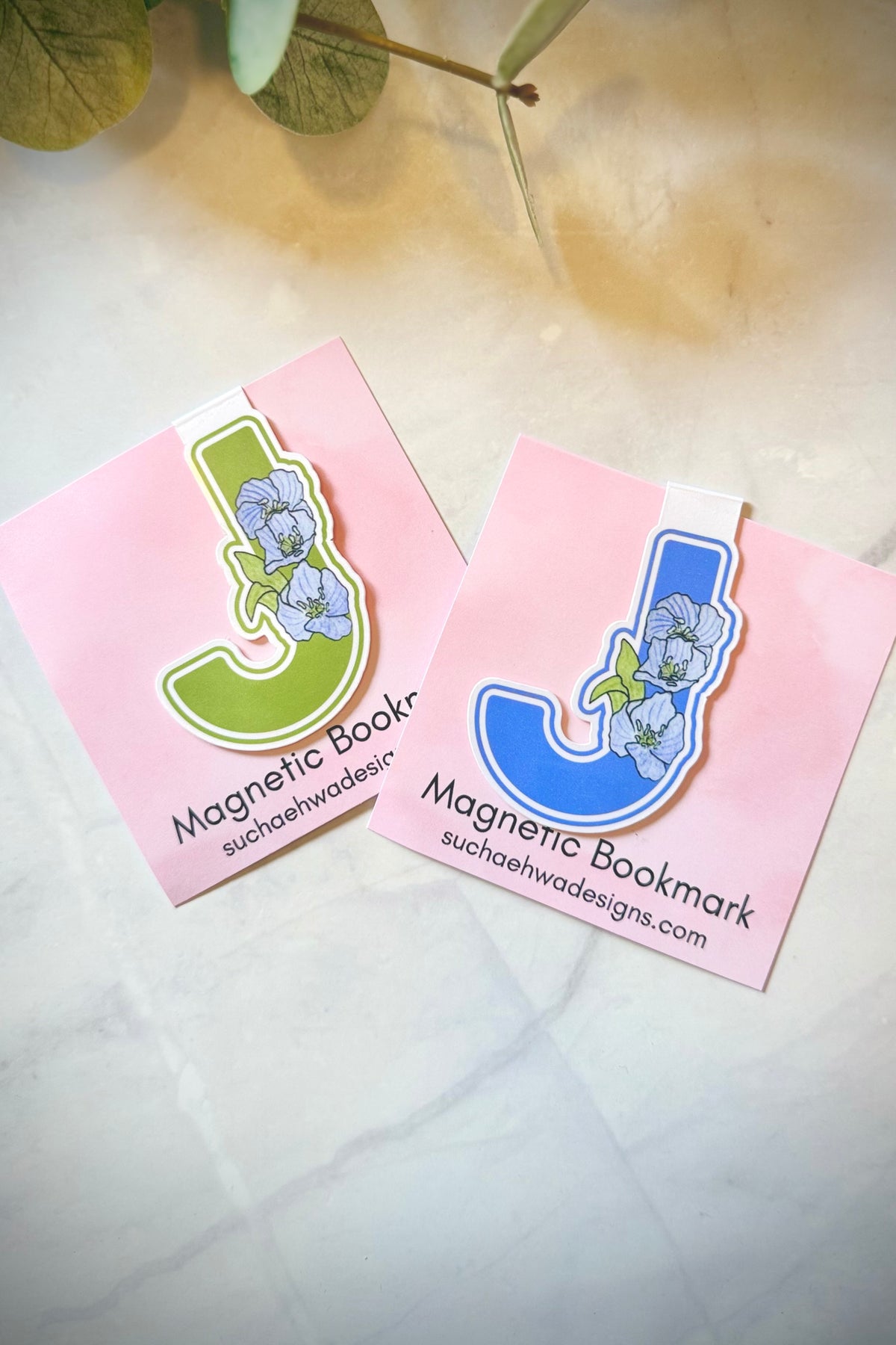 "J" Magnetic Bookmark