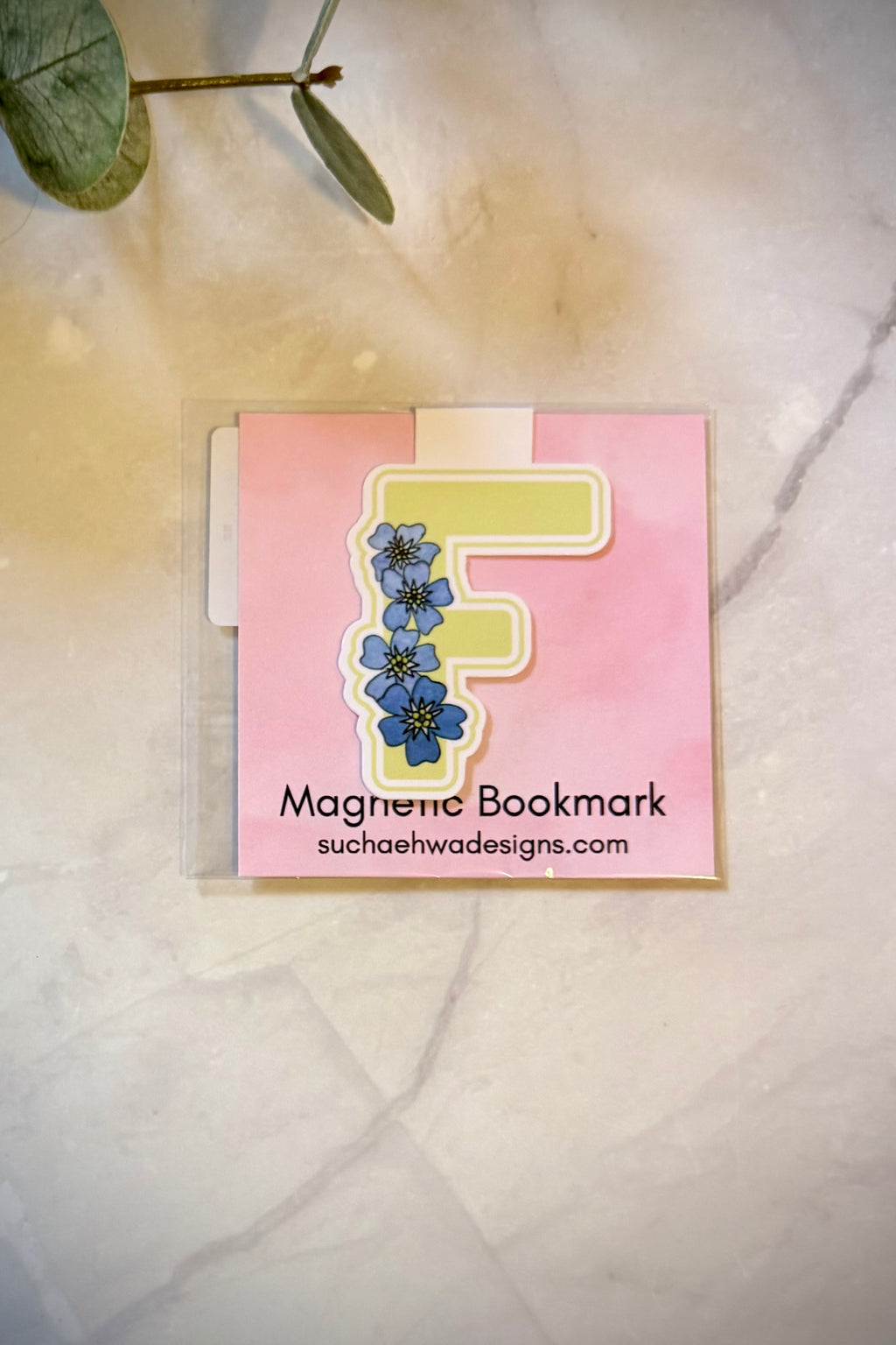 "F" Magnetic Bookmark