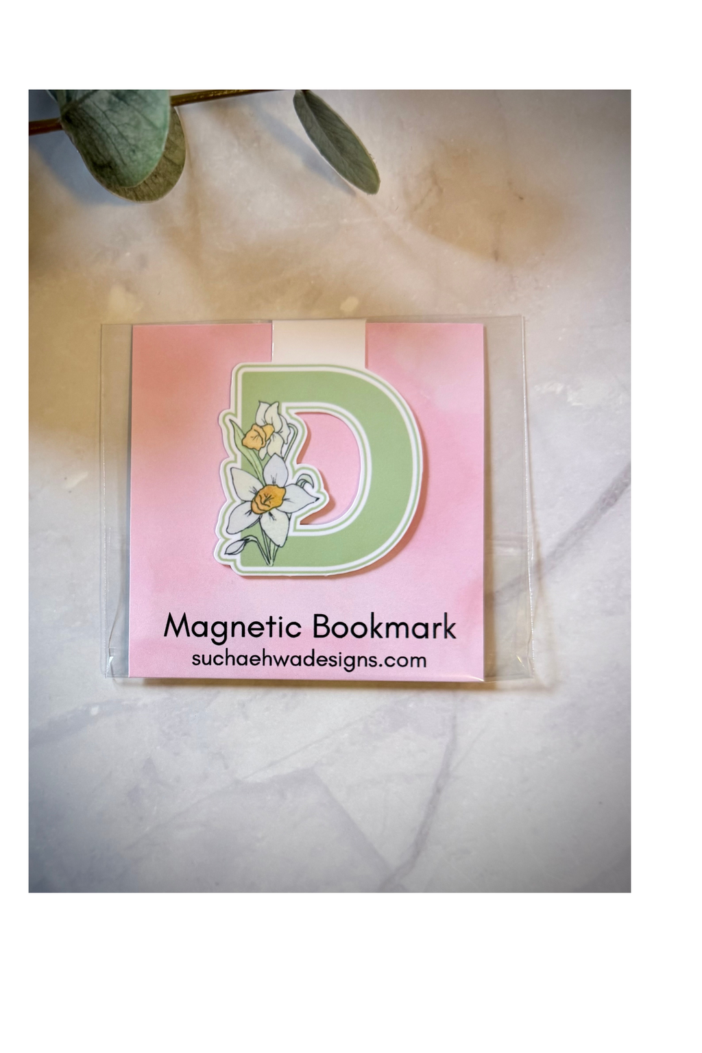 "D" Magnetic Bookmark