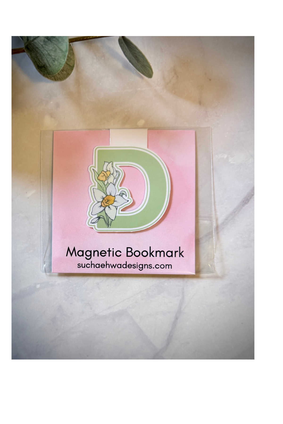 "D" Magnetic Bookmark