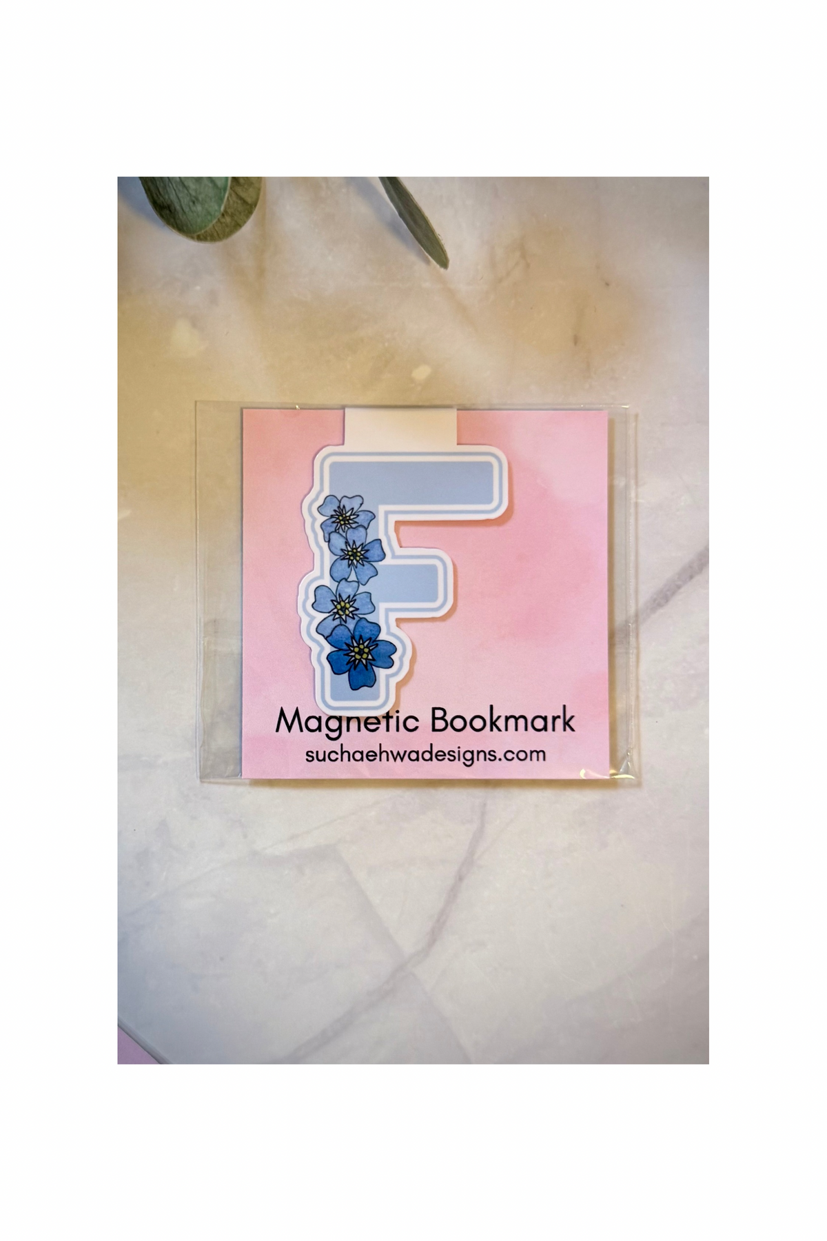 "F" Magnetic Bookmark