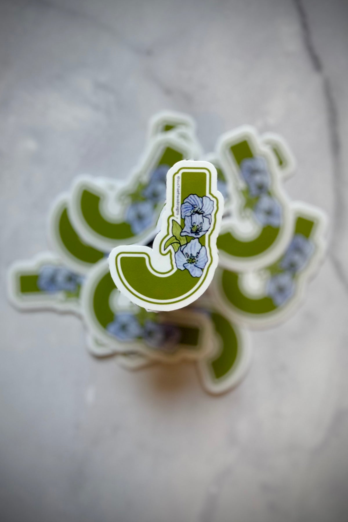"J" Sticker