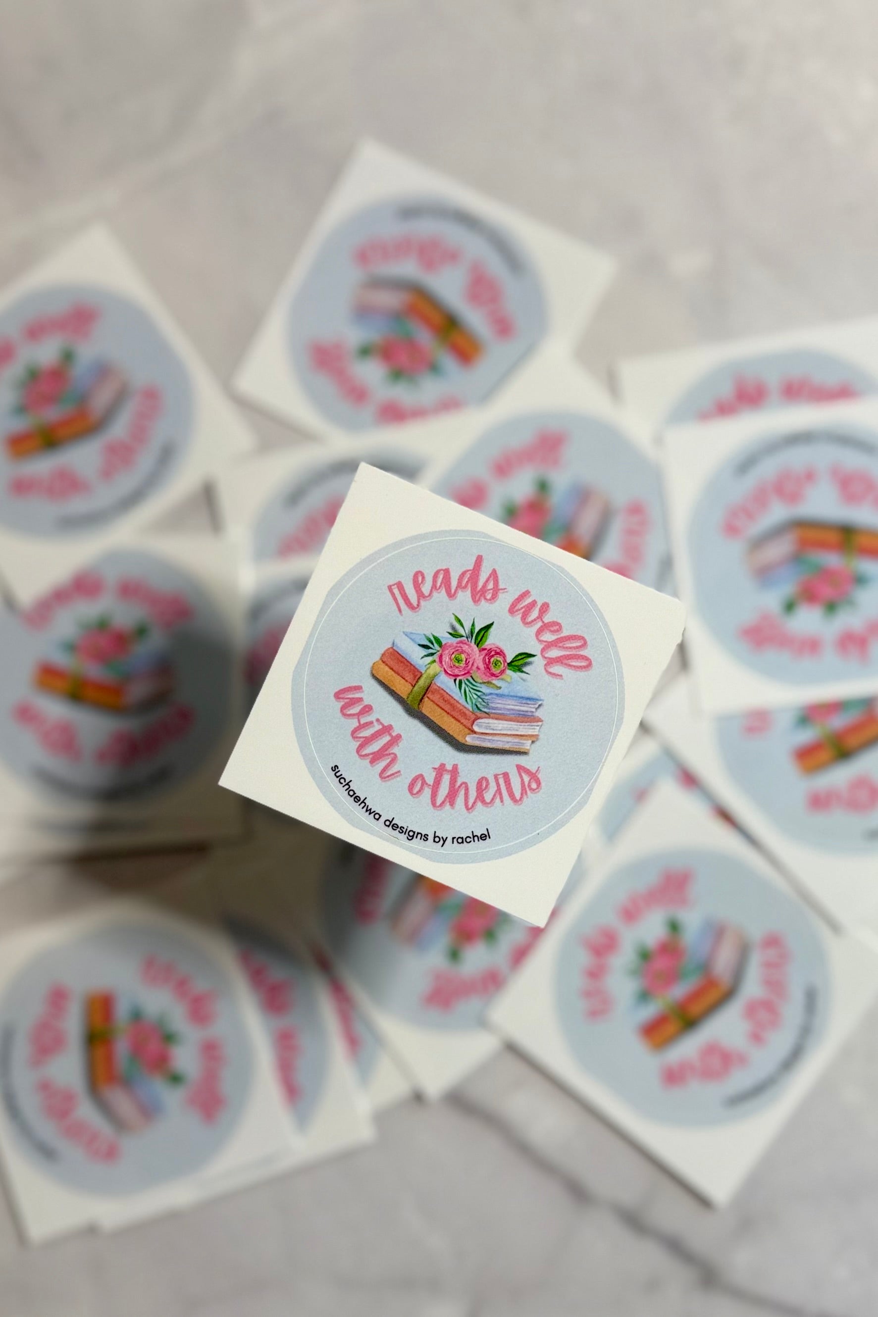 Reads Well With Others Sticker