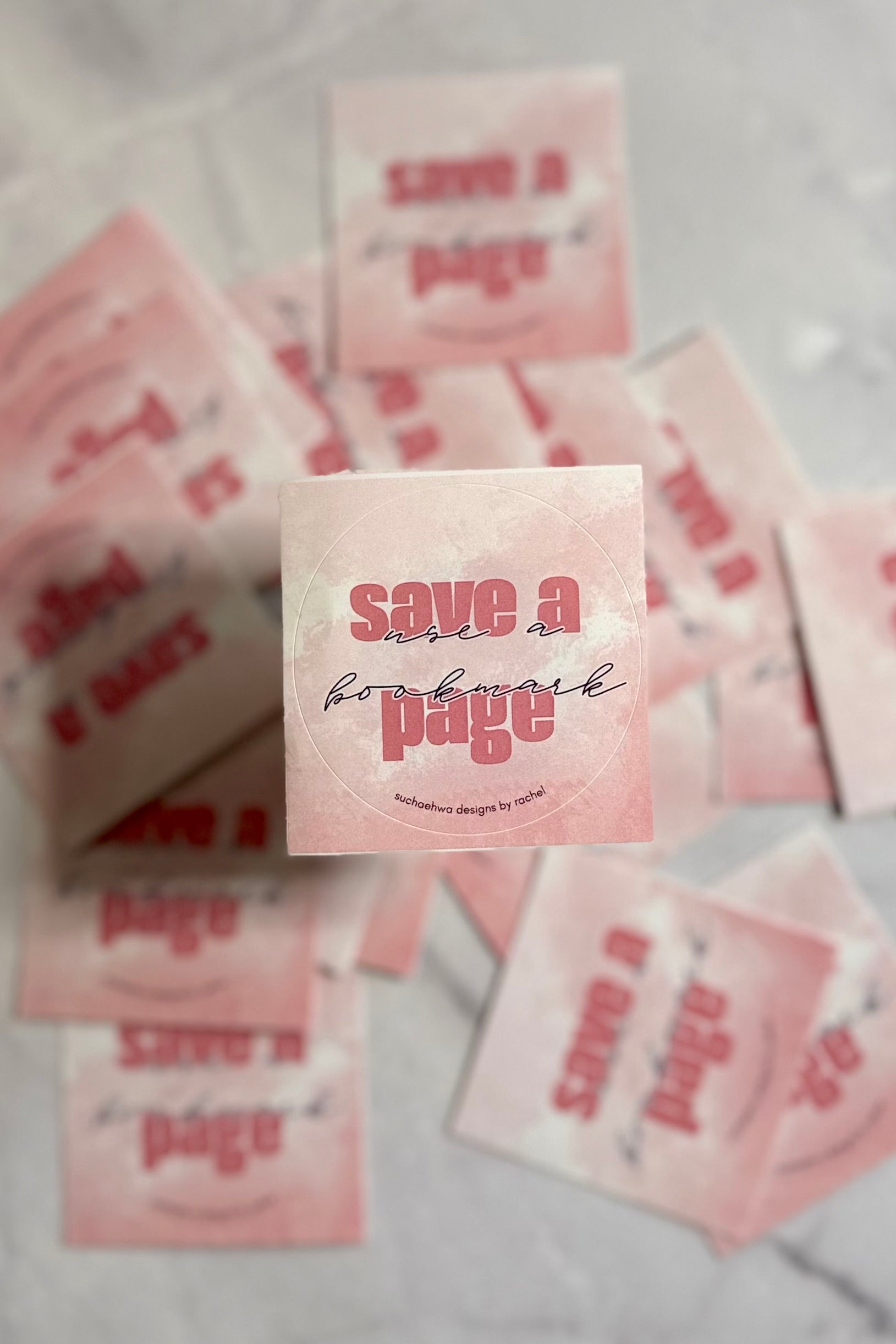 Save a Page Sticker - Pink