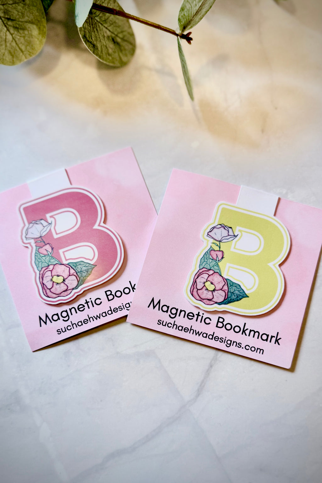 "B" Magnetic Bookmark