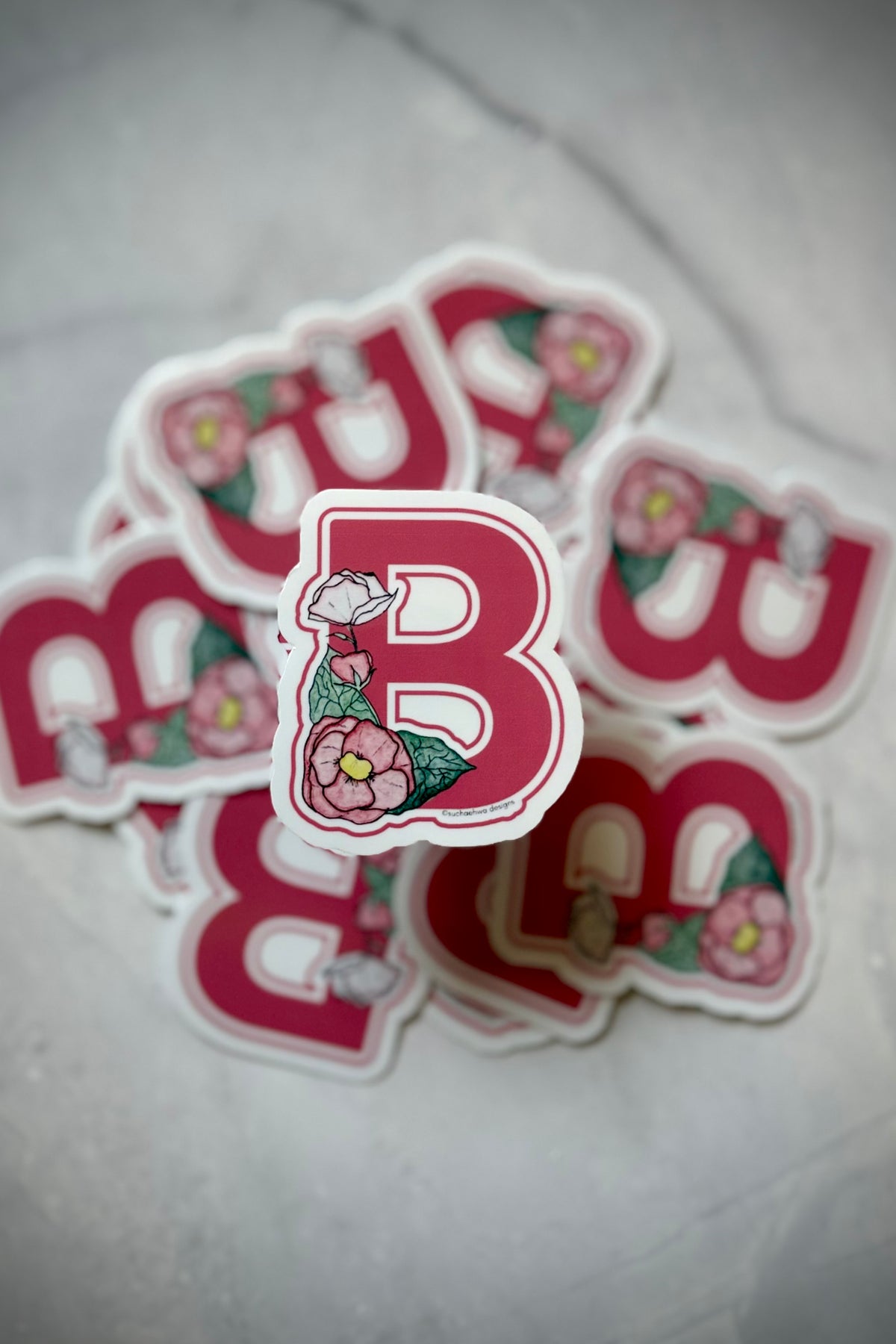 "B" Sticker