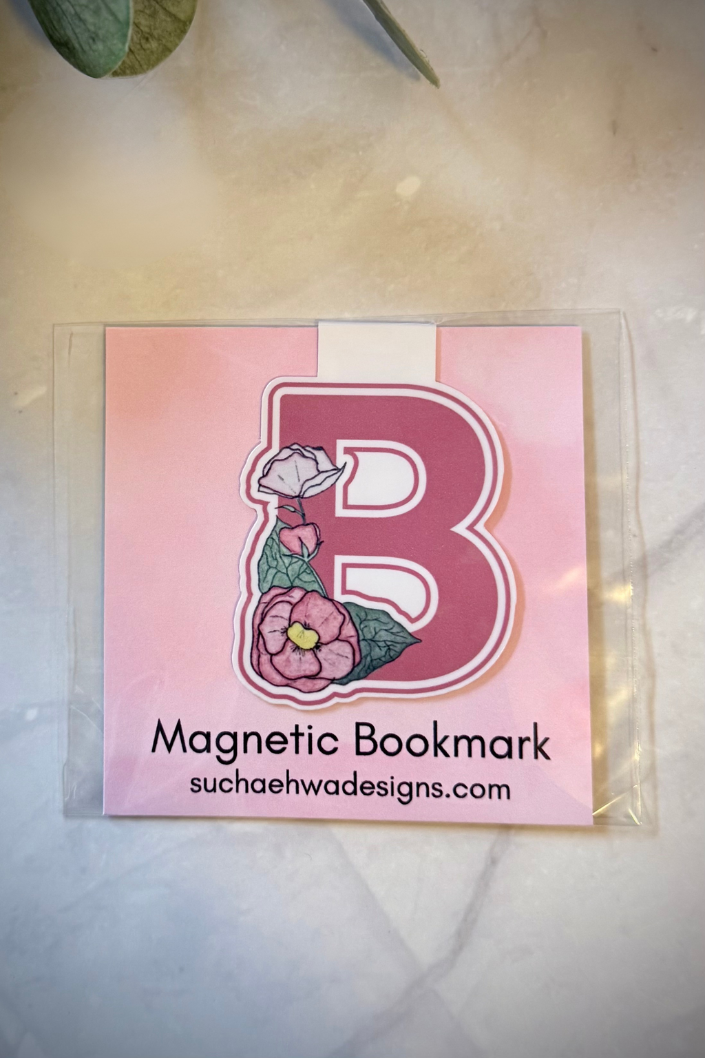 "B" Magnetic Bookmark