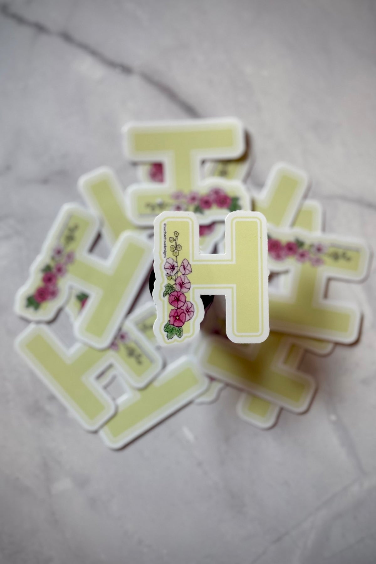 "H" Sticker