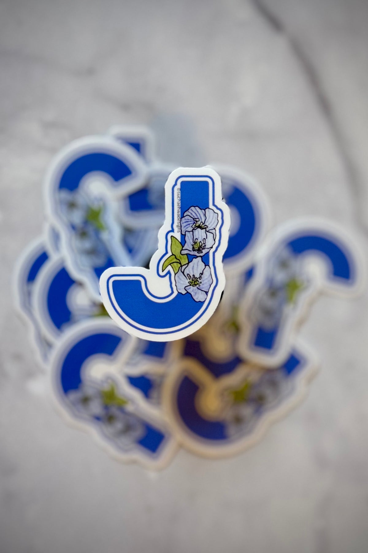 "J" Sticker