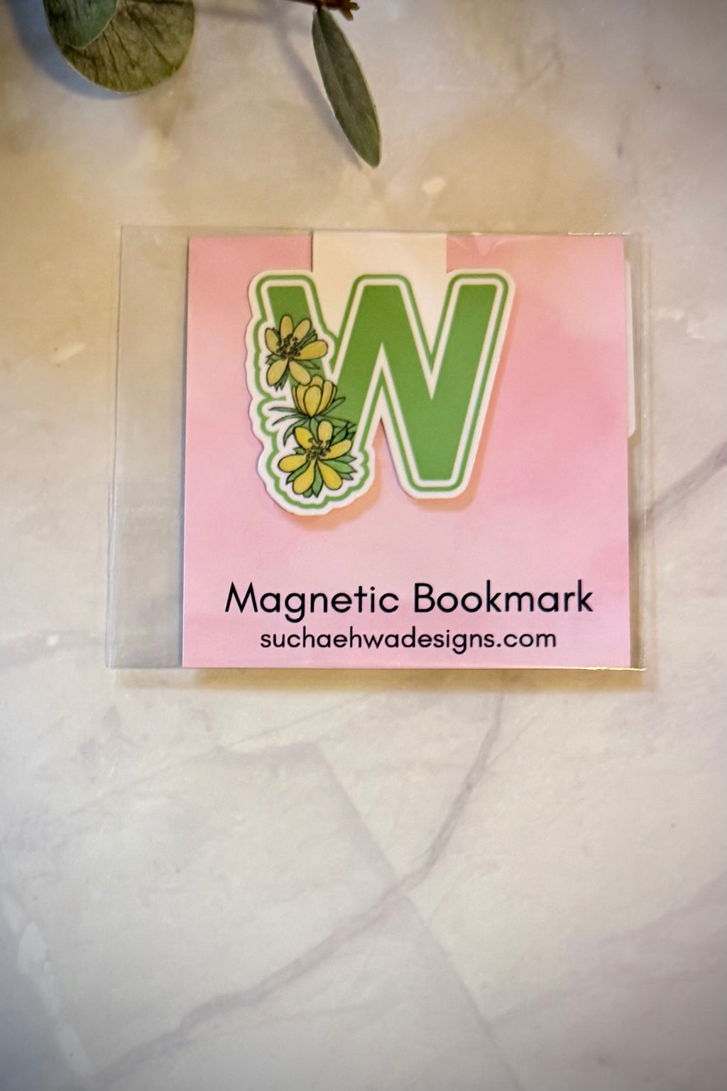 "W" Magnetic Bookmark
