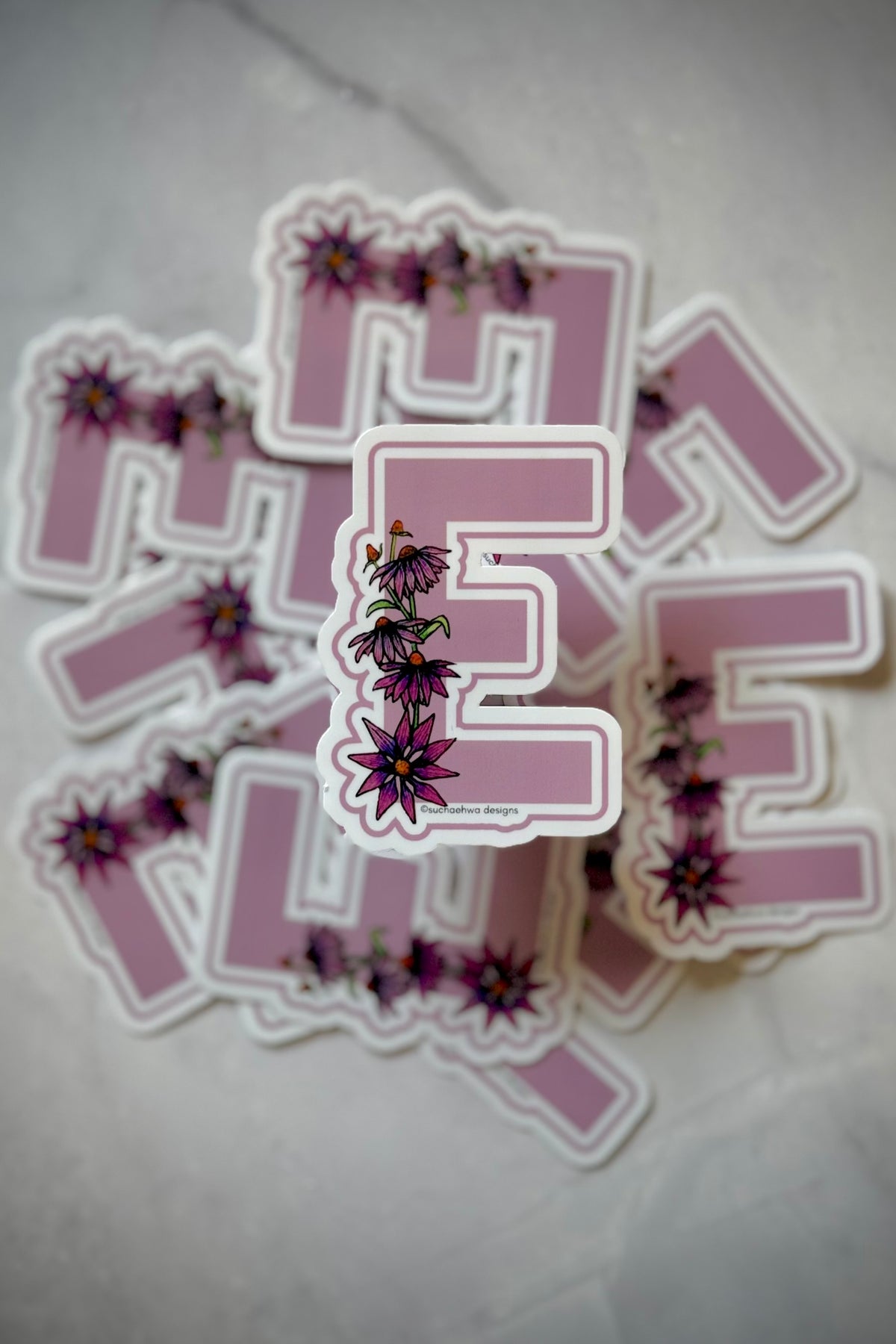 "E" Sticker