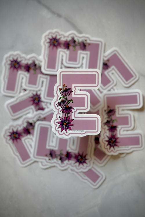 "E" Sticker
