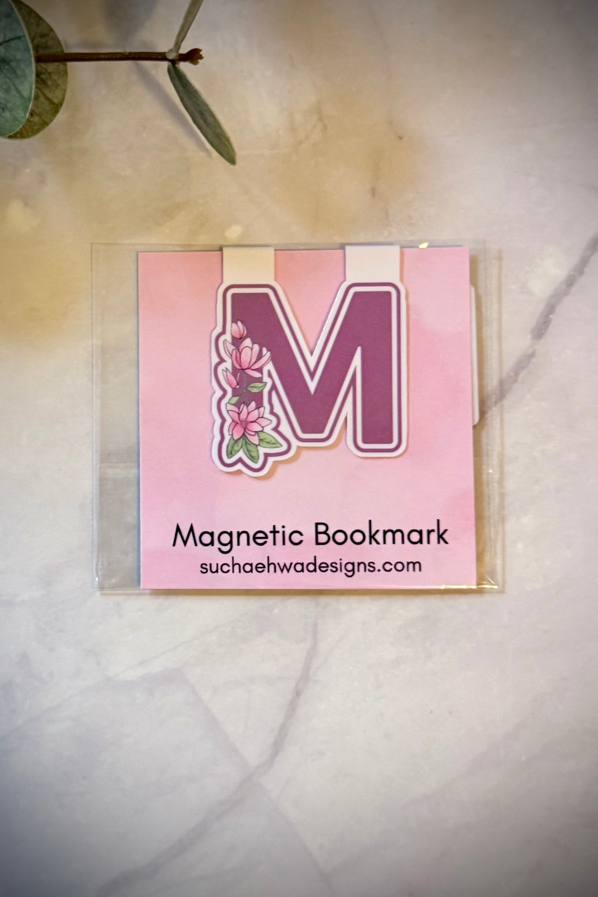 "M" Magnetic Bookmark